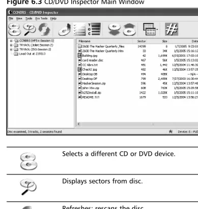 Figure 6.3 CD/DVD Inspector Main Window