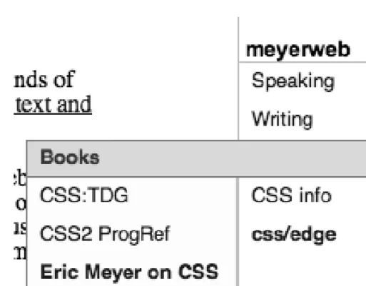 Figure 2-8. A pure CSS nested menu