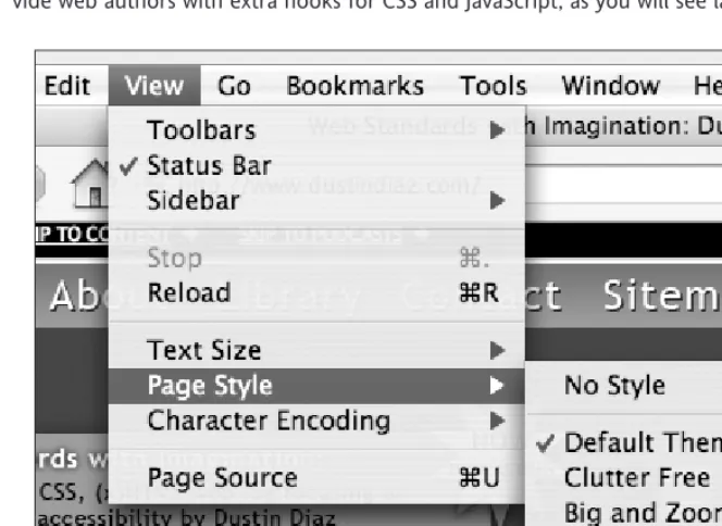 Figure 2-11. Changing styles in Firefox