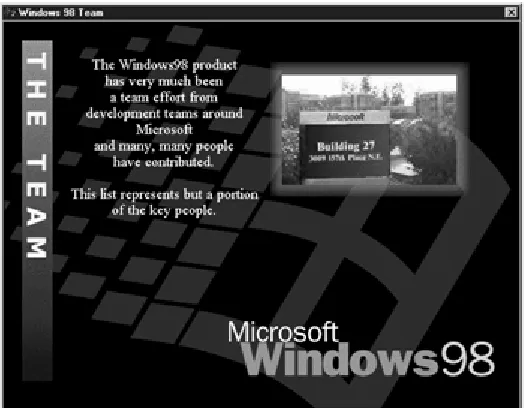 Figure 2.4. An example of an easter egg in Microsoft 98. 
