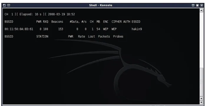 Figure 4. Airodump Sniffing Networks