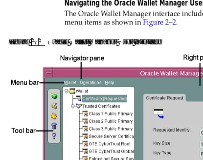Figure 2–2Oracle Wallet Manager User Interface