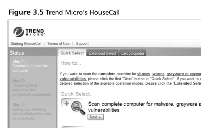 Figure 3.5 Trend Micro’s HouseCall