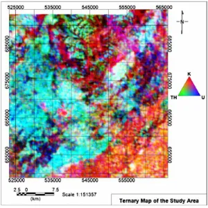 Figure 13. Radiometric ternary map. 