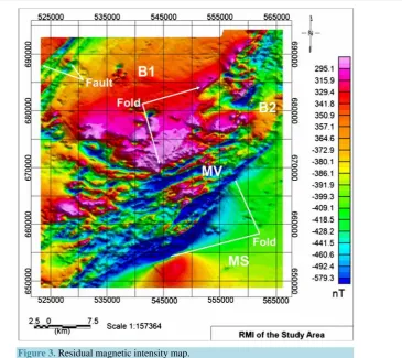 Figure 3. Residual magnetic intensity map. 
