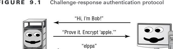 Figure 9.1 shows how this challenge-response protocol might work in action. In this 