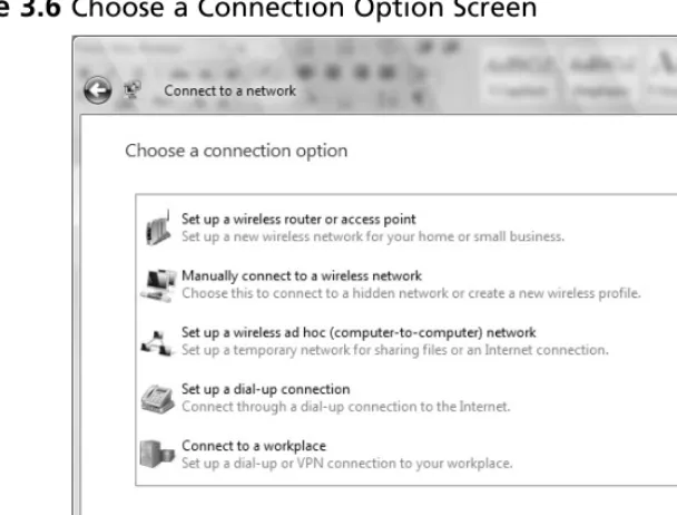 Figure 3.7 Selecting Internet/VPN or Dial-up