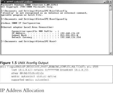 Figure 1.5 UNIX ifconﬁg Output