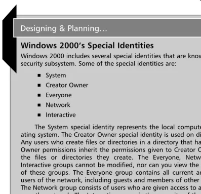 Table 2.1 Locations with Default Users’ Write Access