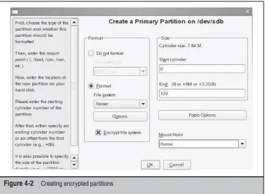 Figure 4-2 Creating encrypted partitions