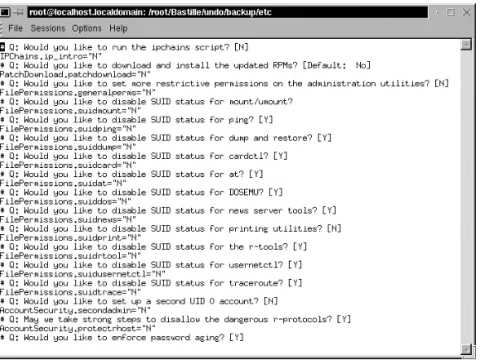 Figure 2.8 Bastille Configuration File
