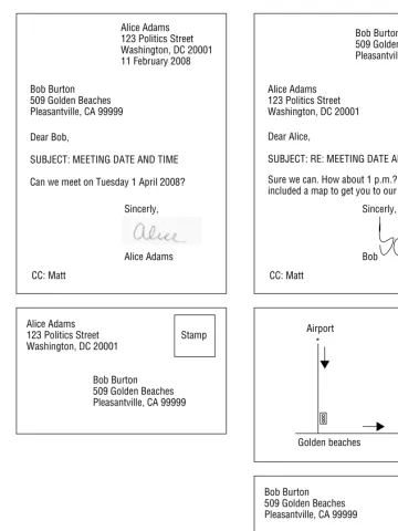 Figure 2-1 Snail Mail: Letters and Envelopes
