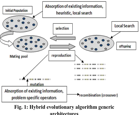 Fig. 1: Hybrid evolutionary algorithm generic architectures 