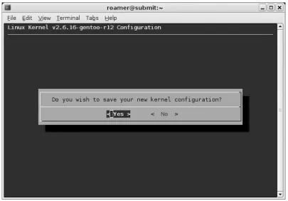 Figure 1.1 Saving the Kernel Configuration