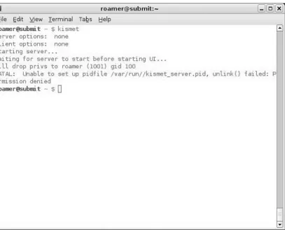 Figure 1. Starting Kismet … Something is Wrong Here