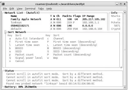 Figure 1. Kismet Sort Options