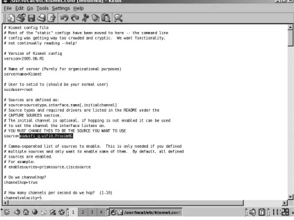 Figure 2.12 Change the source Line to the Appropriate Driver and Physical Card