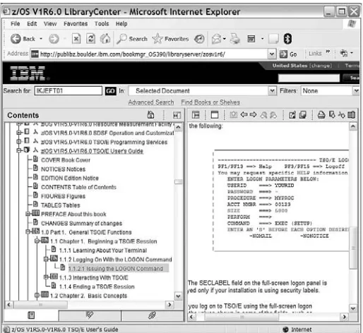 Figure 1.27Example of a topic in a z/OS manual 