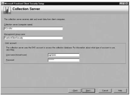 Figure 2.6 Collection Server Screen