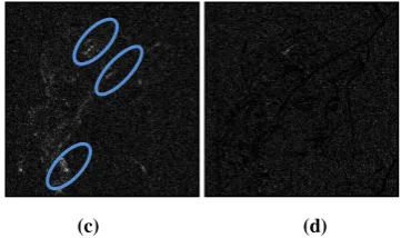 Fig 5: (a)original image (b) Noisy image with σ=5 (c) Output of Laplacian convolution with edges highlighted (d) Output after suppressing edges from (c) 