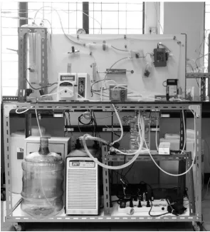 Fig. 1. An experimental unit of a basic wastewater neuralization by carbon dioxide. 