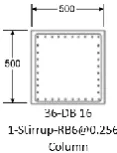 Fig. 3.4. Design of the columns used in the temperature-resistant building.   