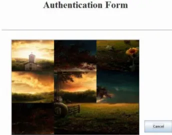 Fig.  7  Scrambled  Image  for  password  selection  in Login Phase
