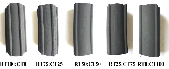 Fig. 7. The general appearance of carbonized briquettes.  