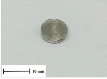 Fig. 1. Image of the actual die parts are shown on the left. Cross sectional schematic of assembled die parts is shown on the right with forged specimen (D)