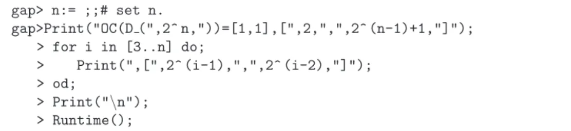Table 1: The time (milliseconds) required to find the order classes of dihedral group by using Algorithm 4.1 and 4.2