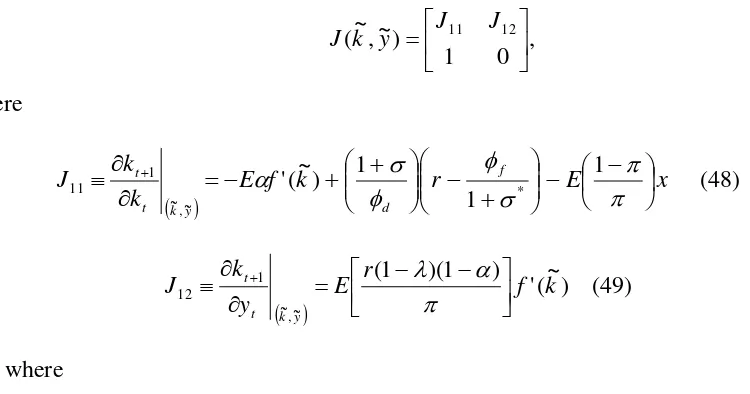 Figure 3 depicts equation (45). Evidently, the only non-trivial equilibrium is the 
