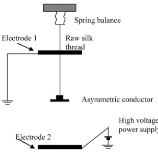 Figure 18. Electrostatic forces that acts on the charged asymmetric conductor in forward or backward electric field