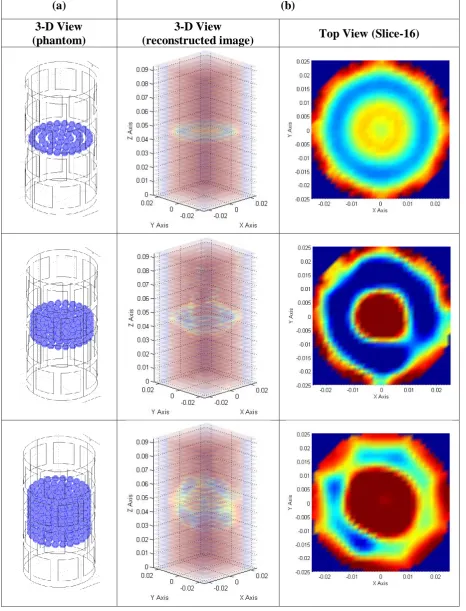 Fig. 8. Simulation results of static condition (a bubble swarm model), red colour is liquid phase and blue colour is gas phase
