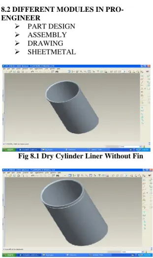 Fig 8.1 Dry Cylinder Liner Without Fin