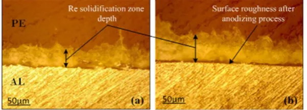 Fig. 13. Aluminium surface morphology after anodizing process: (a) 2D; (b) 3D.  