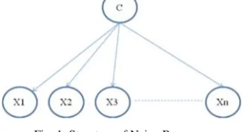 Fig. 1 Structure of Naive Bayes