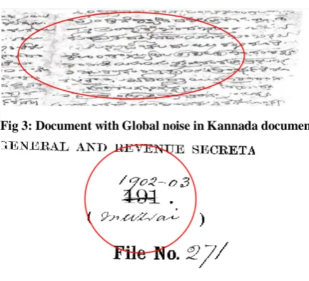 Fig 4: Document with local noise in English document