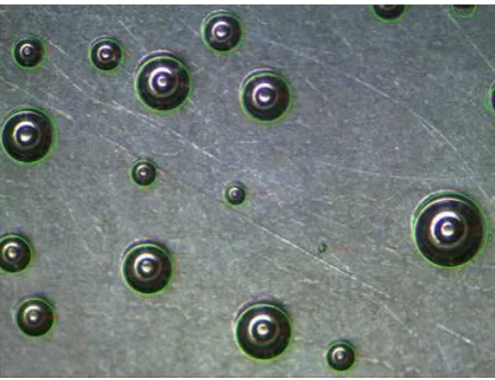 Fig. 4. Operation of the detector of bubbles on a metal surface.  