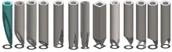 Fig. 2. Micro-needle tip designs.  