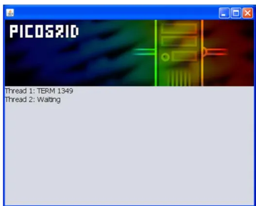 Fig. 8.  Screenshot of the client application running on one Agent machine during a system test