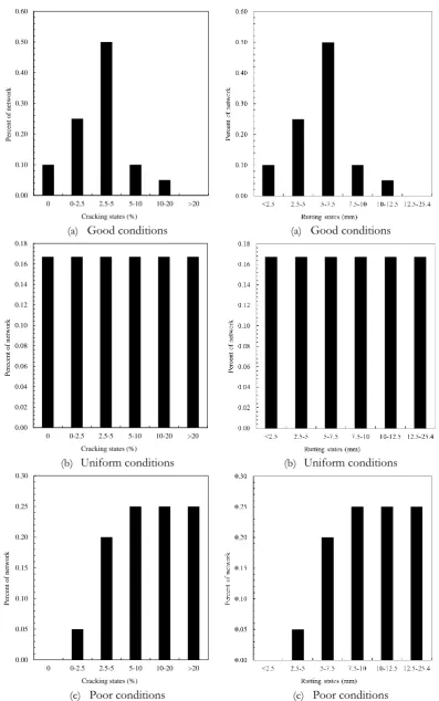 Fig. 2. Network rutting distribution. 