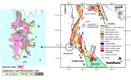 Fig. 1. Geology of Phuket Island.  
