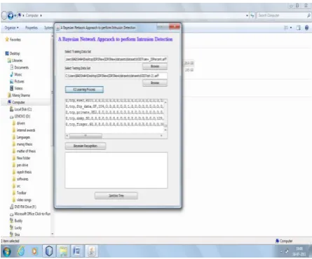 Figure 2: User Interface of Proposed Intrusion Detection System 