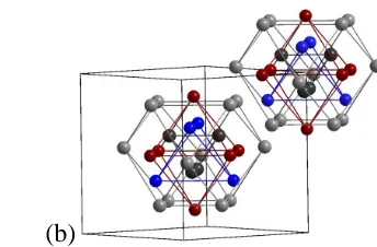 Figure 1(a) 26-atom cluster from the Mn2+xZn11−x structure (b) two 26-atom clusters located at the corner and center of the cubic unit cell