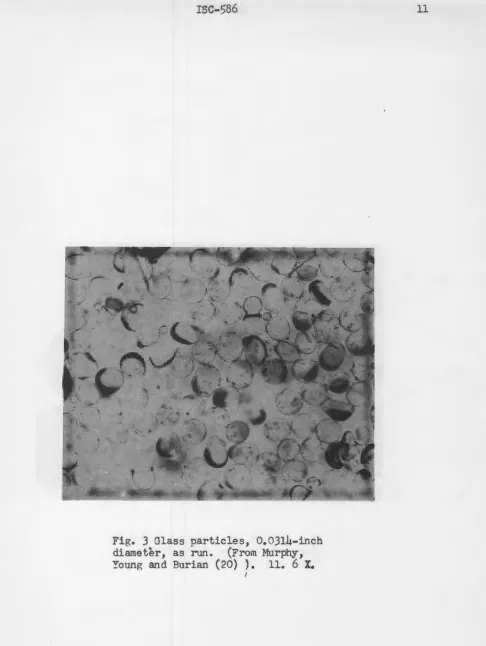Fig. 3 Glass particles, 0.0314-inch diameter, as run. (From Murphy, 