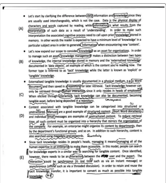 Figure 8 A short exposition on knowledge management provides a second example.