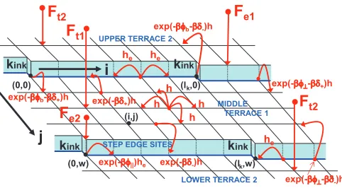 FIG. 4. Schematic of our discrete 2D DDE model, indicating the