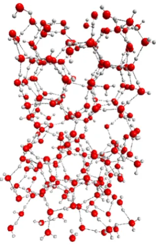 Figure 1. A representative con96 ice-Iﬁguration of the ice−water system withh-like and 96 liquid-like water molecules.