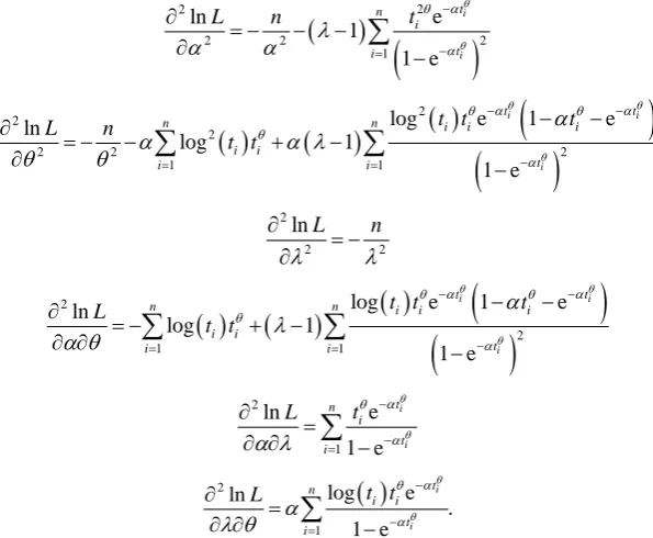 Table 1 gives the estimated parameters of N =10 simulations and the mean square error of each parameter, where: 