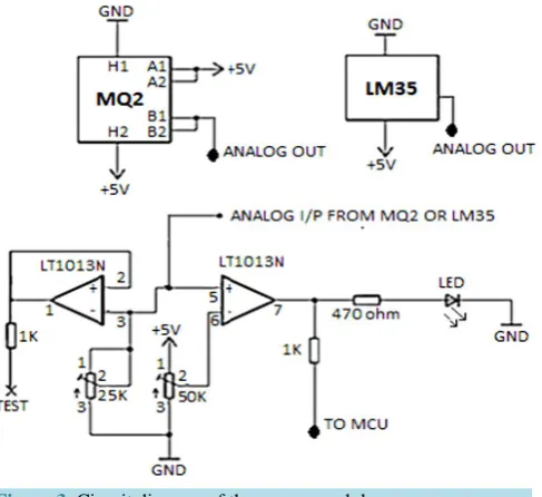 Figure 3. Circuit diagram of the sensor module.                  